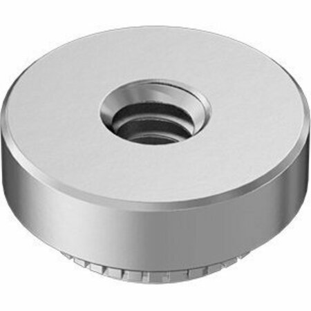 BSC PREFERRED 18-8 Stainless Steel Press-Fit Nut for Sheet Metal 2-56 Thread for .04 Minimum Panel Thickness, 25PK 96439A060